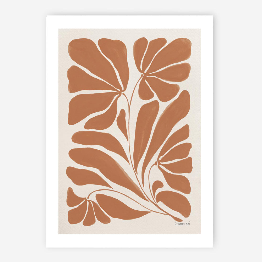 Blooming Joy II Terracotta Art Print