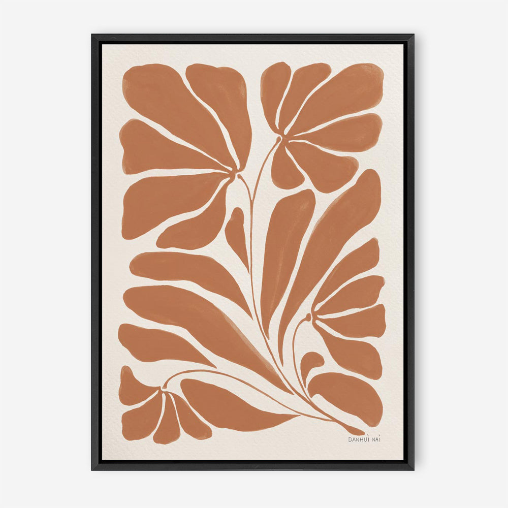 Blooming Joy II Terracotta Canvas Print