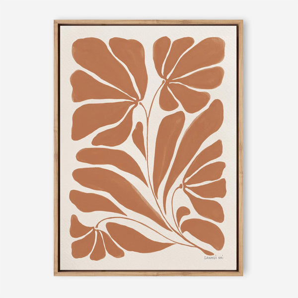 Blooming Joy II Terracotta Canvas Print