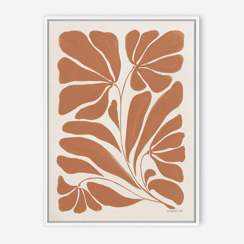 Blooming Joy II Terracotta Canvas Print