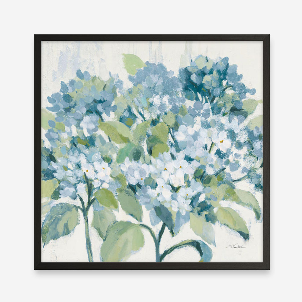 Romantic Hydrangeas Blue (Square) Art Print