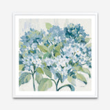 Romantic Hydrangeas Blue (Square) Art Print