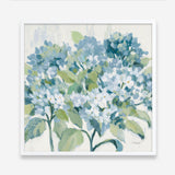 Romantic Hydrangeas Blue (Square) Art Print