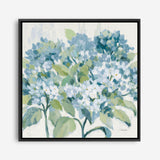 Romantic Hydrangeas Blue (Square) Canvas Print
