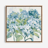 Romantic Hydrangeas Blue (Square) Canvas Print