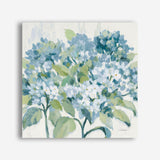 Romantic Hydrangeas Blue (Square) Canvas Print