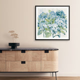 Romantic Hydrangeas Blue (Square) Art Print