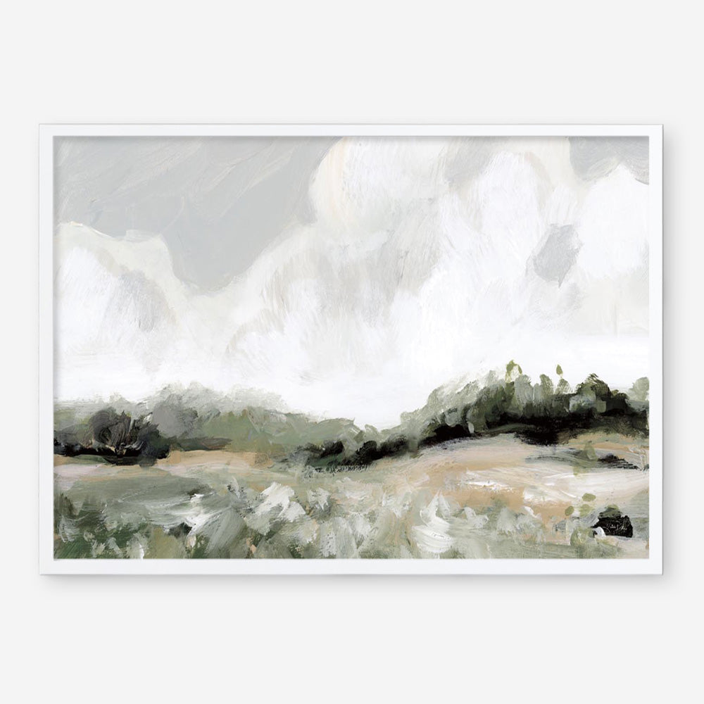 Soft Summer Sky Neutral Art Print