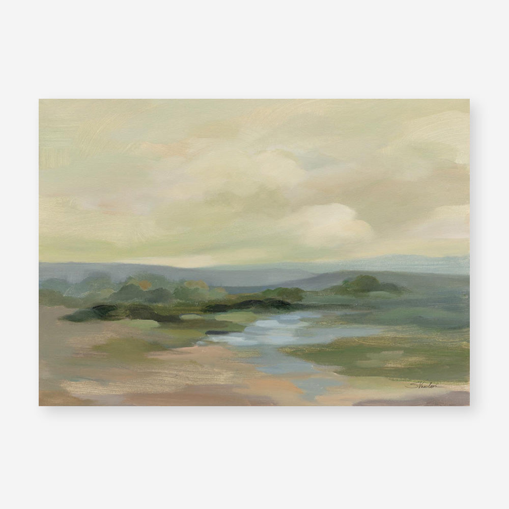 Muted Green Landscape Art Print