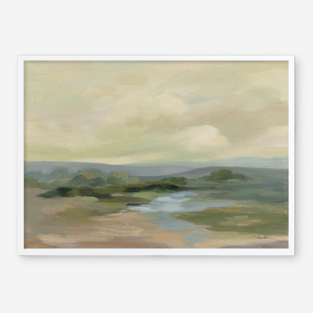 Muted Green Landscape Art Print