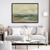 Muted Green Landscape Canvas Print