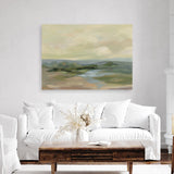 Muted Green Landscape Canvas Print