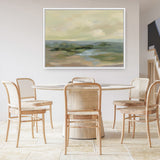 Muted Green Landscape Canvas Print