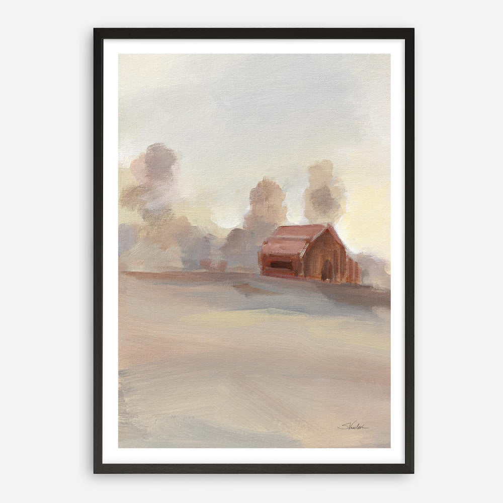 Monochromatic Farm View II Art Print