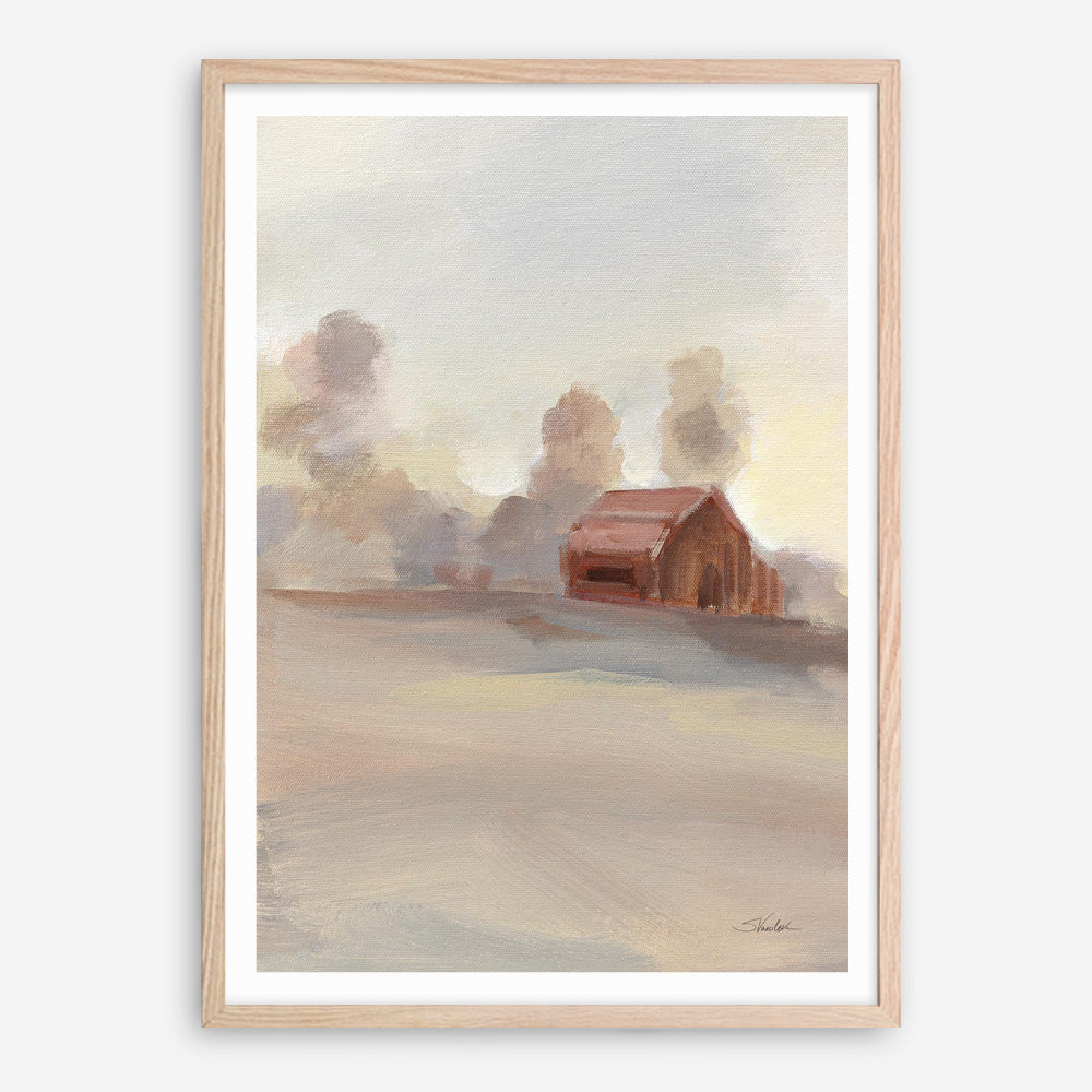 Monochromatic Farm View II Art Print
