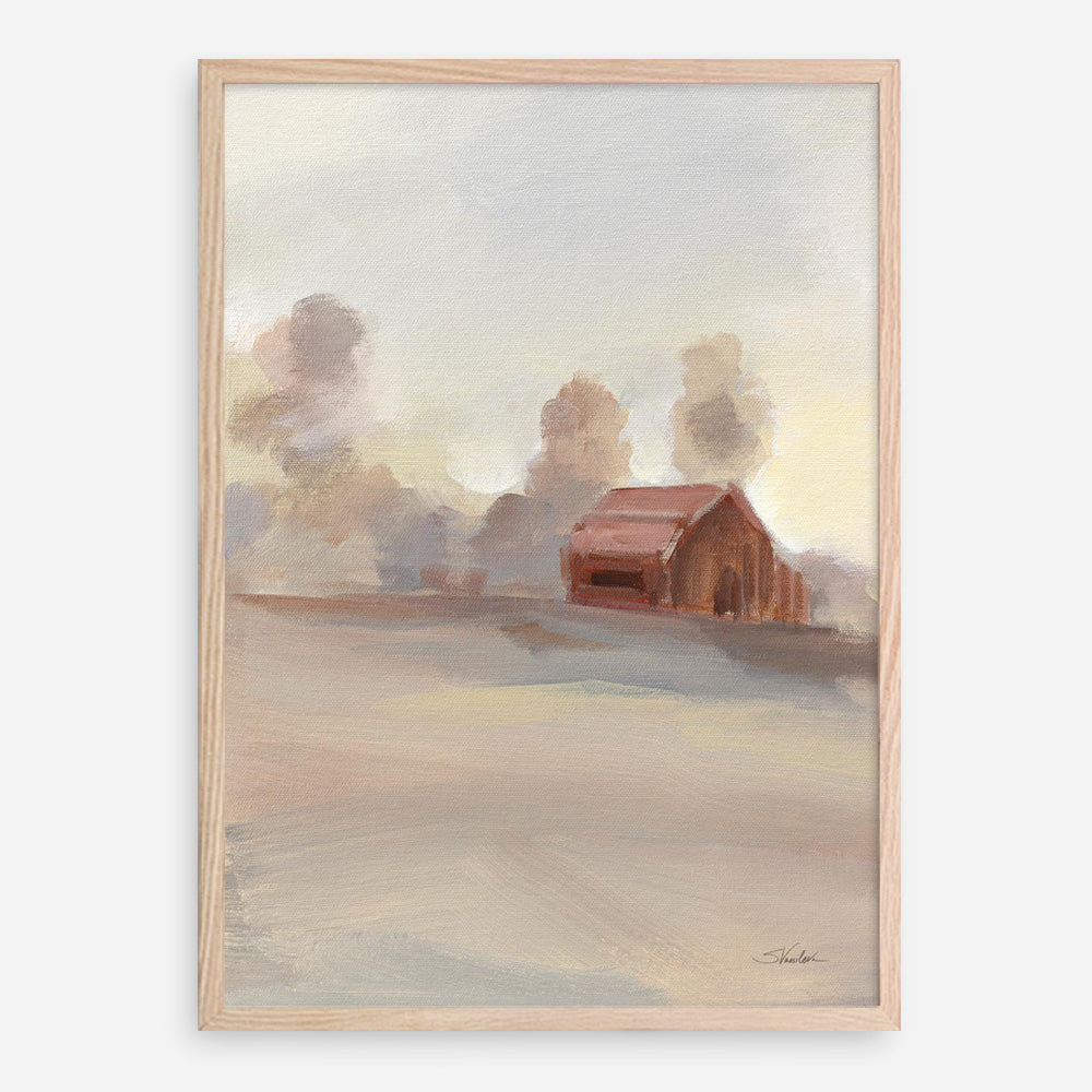 Monochromatic Farm View II Art Print