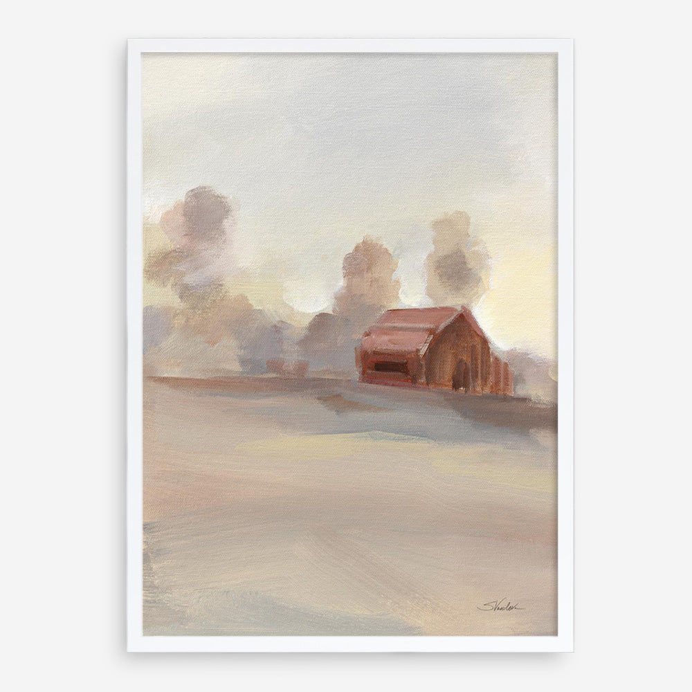 Monochromatic Farm View II Art Print