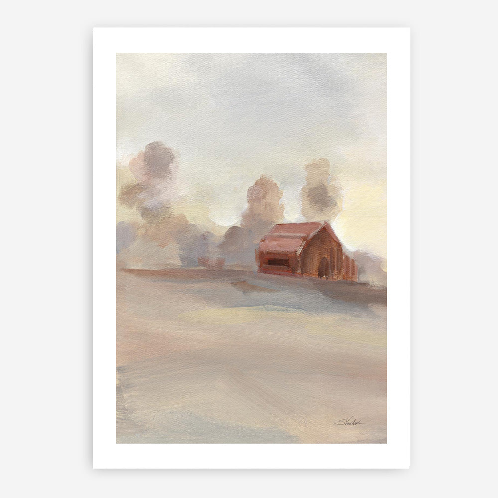 Monochromatic Farm View II Art Print