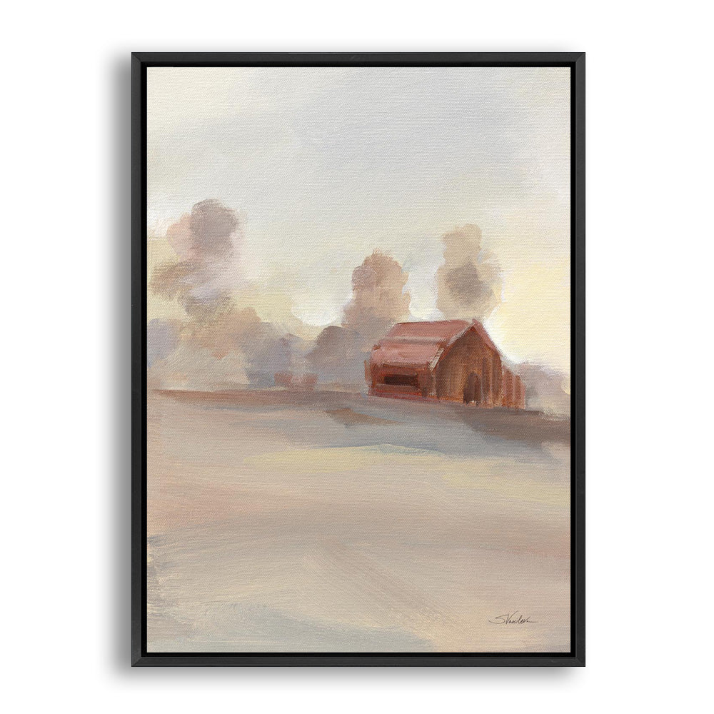 Monochromatic Farm View II Canvas Print