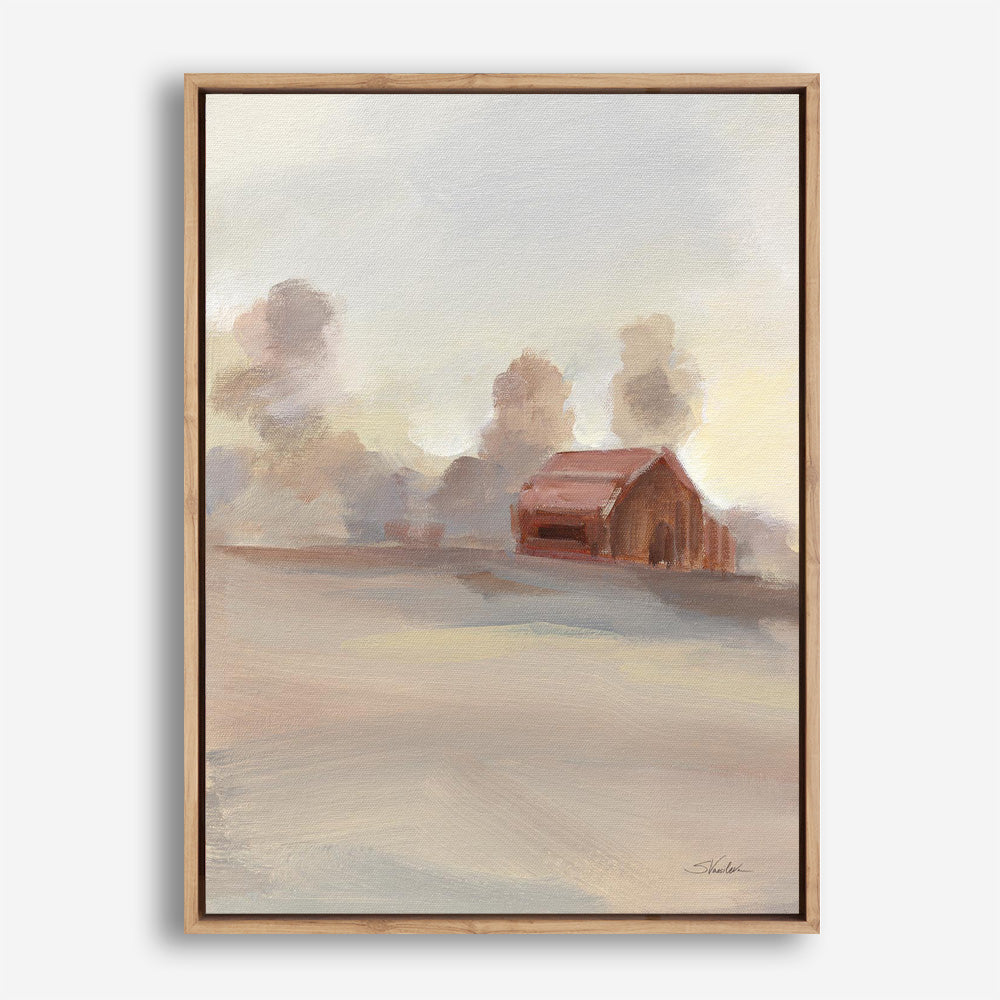 Monochromatic Farm View II Canvas Print