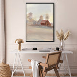 Monochromatic Farm View II Canvas Print
