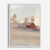 Monochromatic Farm View II Canvas Print