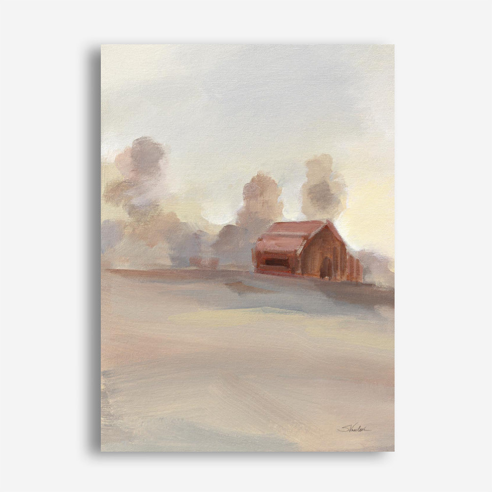 Monochromatic Farm View II Canvas Print