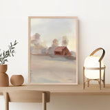 Monochromatic Farm View II Art Print