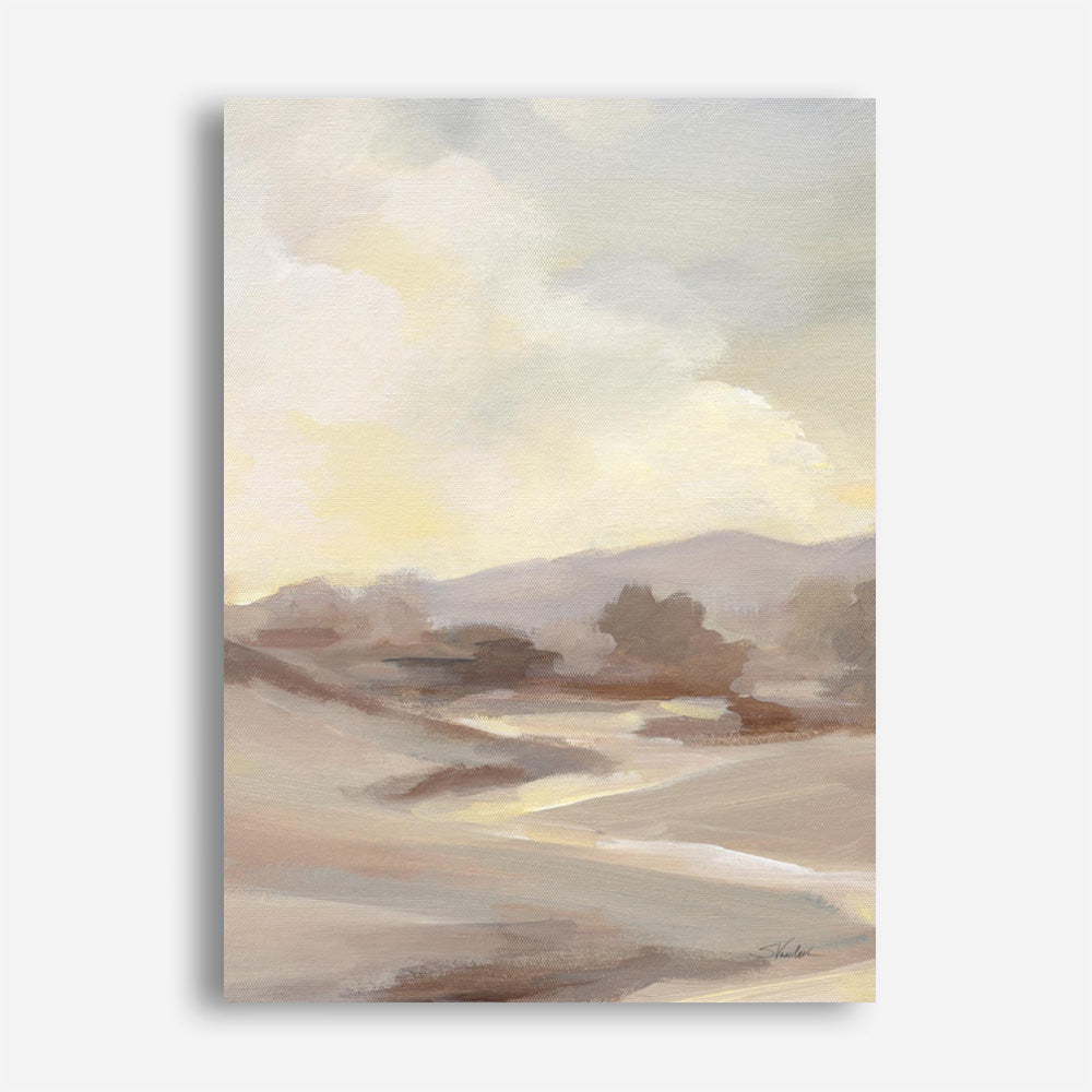 Monochromatic Farm View III Canvas Print