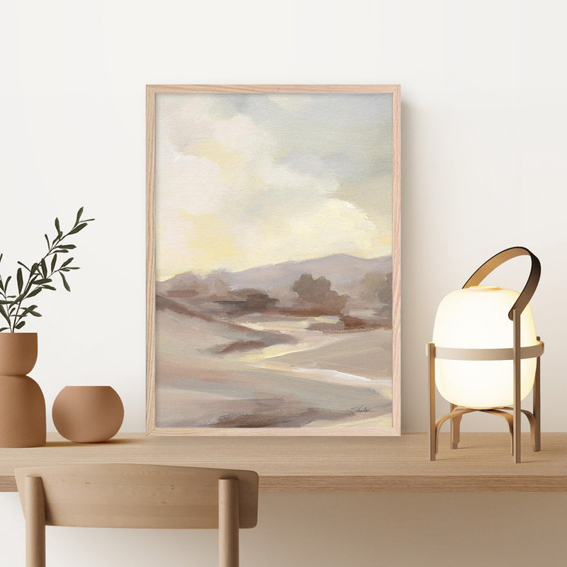 Monochromatic Farm View III Art Print