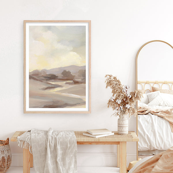 Monochromatic Farm View III Art Print