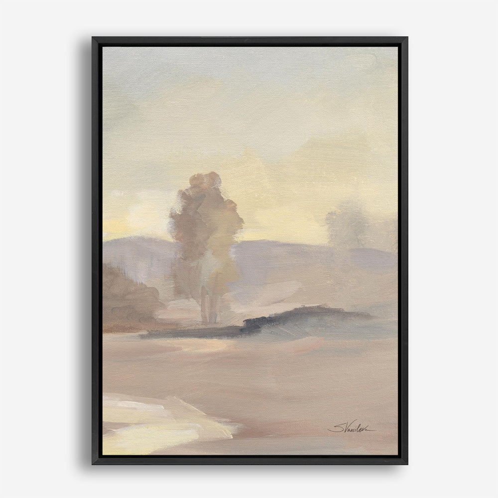Monochromatic Farm View IV Canvas Print