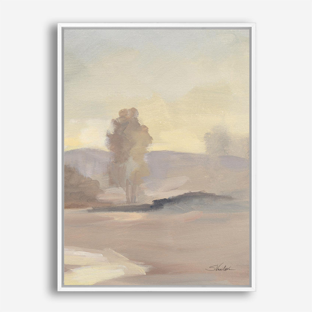 Monochromatic Farm View IV Canvas Print