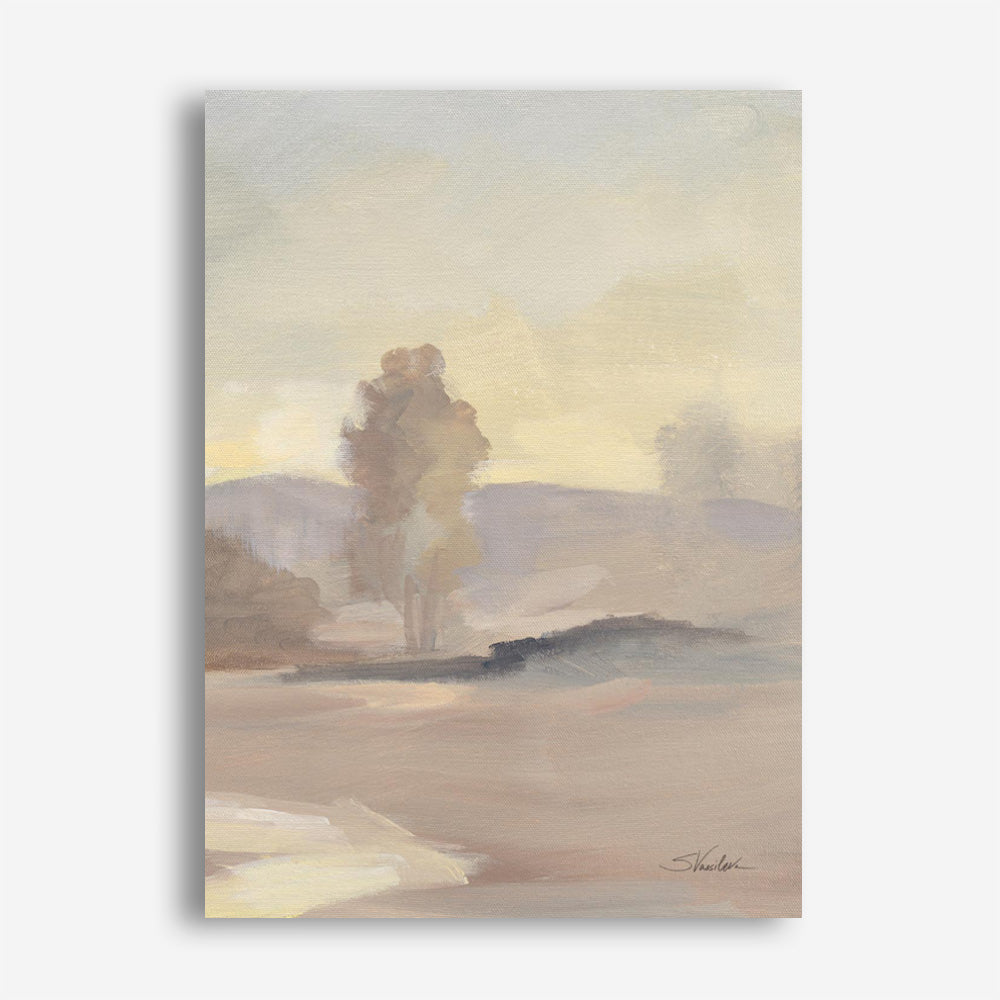 Monochromatic Farm View IV Canvas Print