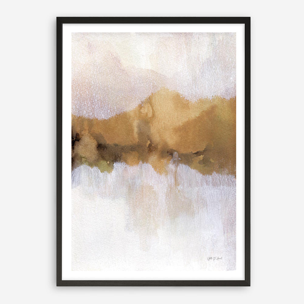 Golden Abstract Art Print