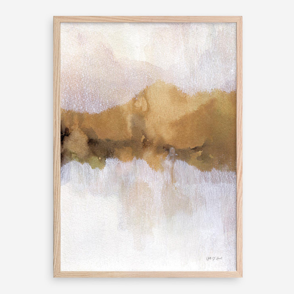 Golden Abstract Art Print