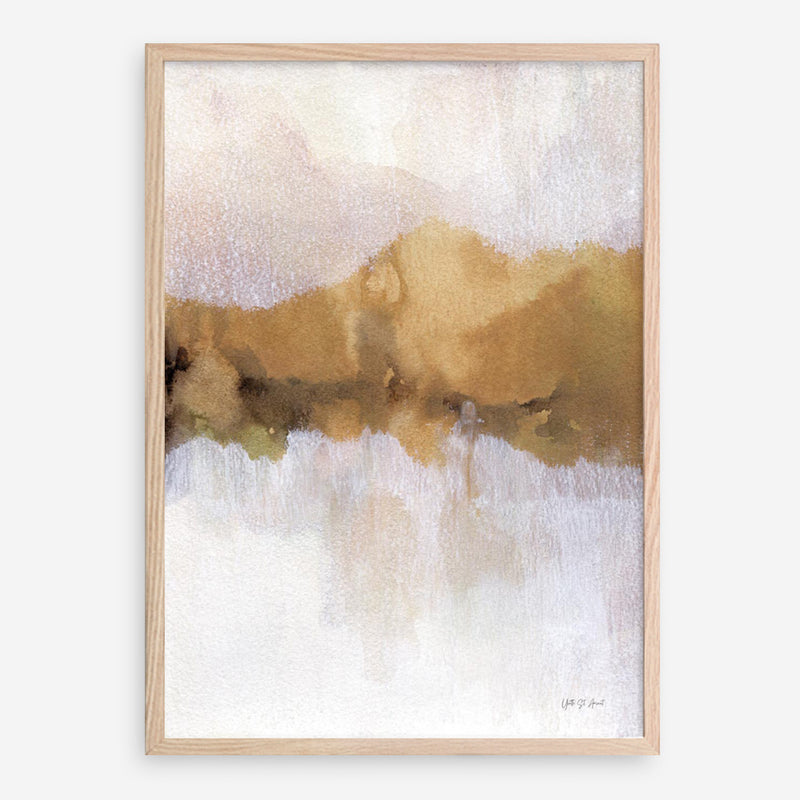 Golden Abstract Art Print
