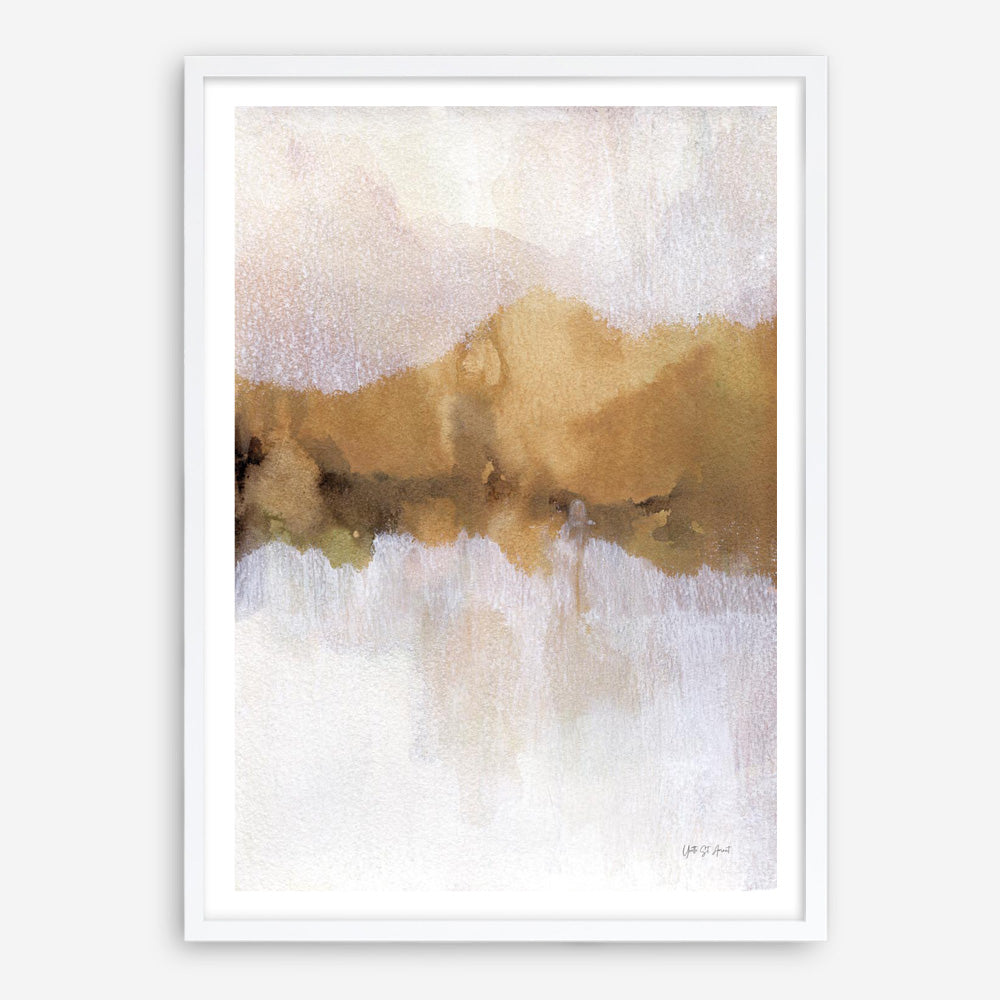 Golden Abstract Art Print