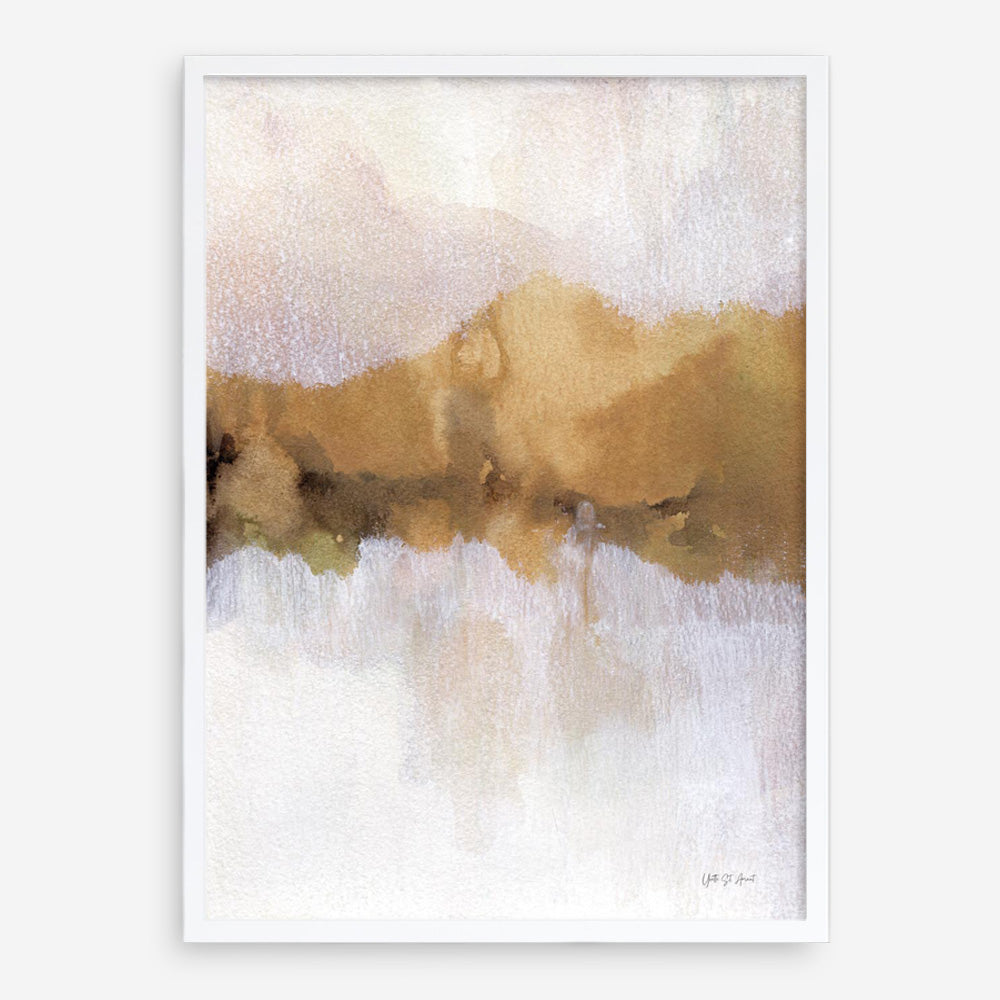 Golden Abstract Art Print