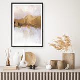 Golden Abstract Art Print