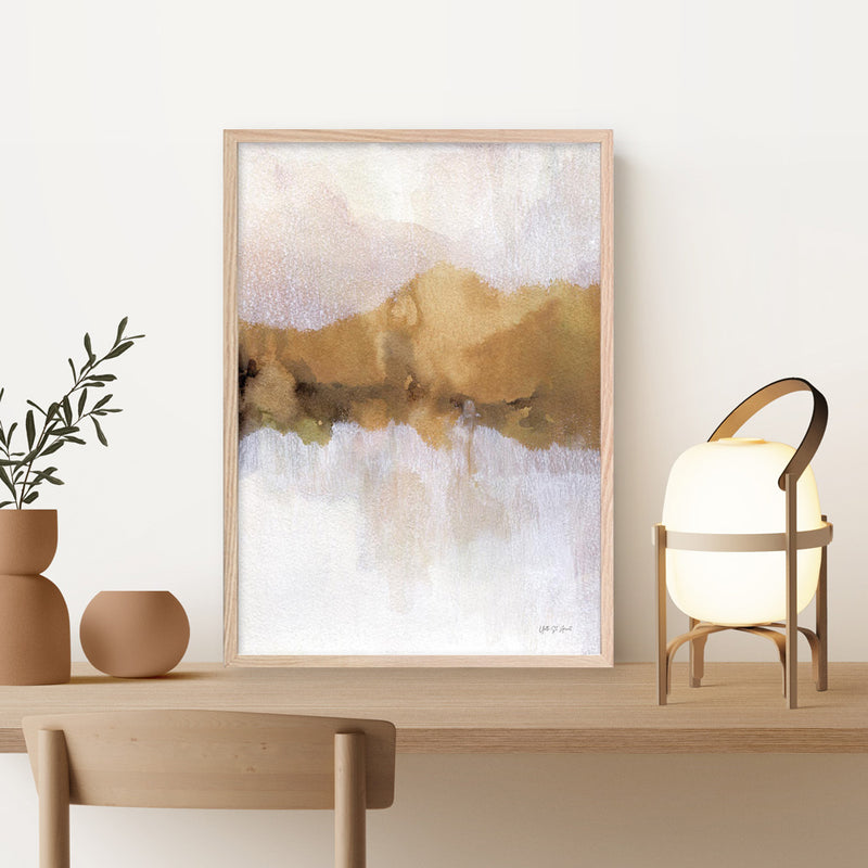 Golden Abstract Art Print