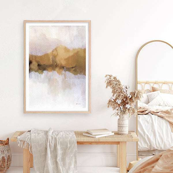 Golden Abstract Art Print