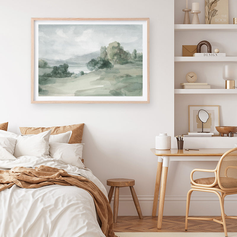Gentle World II Sage Art Print