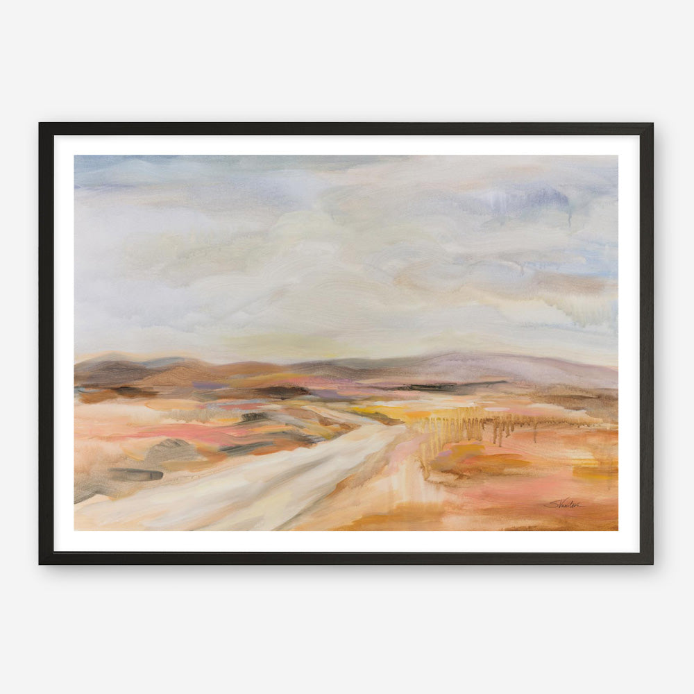 White Desert Road Art Print