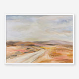 White Desert Road Art Print