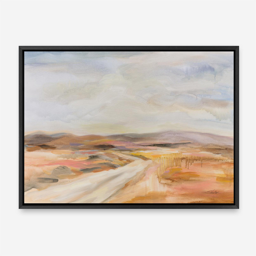 White Desert Road Canvas Print