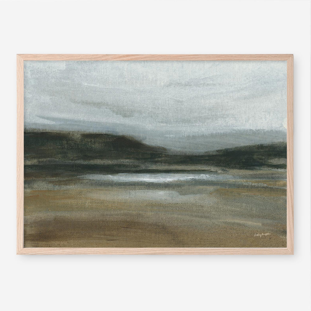 Misty River Valley Art Print