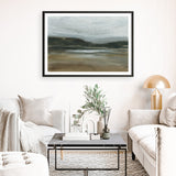 Misty River Valley Art Print