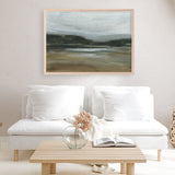 Misty River Valley Art Print