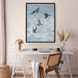 Migration Blue Panel I Canvas Print